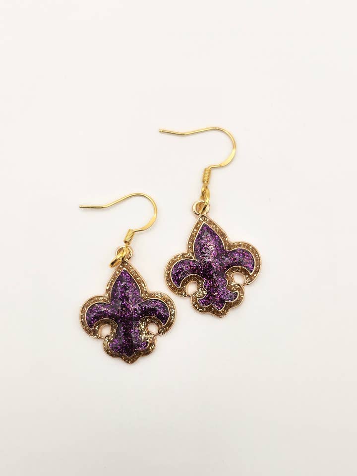 Fleur-de-lis Mardi Gras örhänge för wholesale av 143 Inspirations