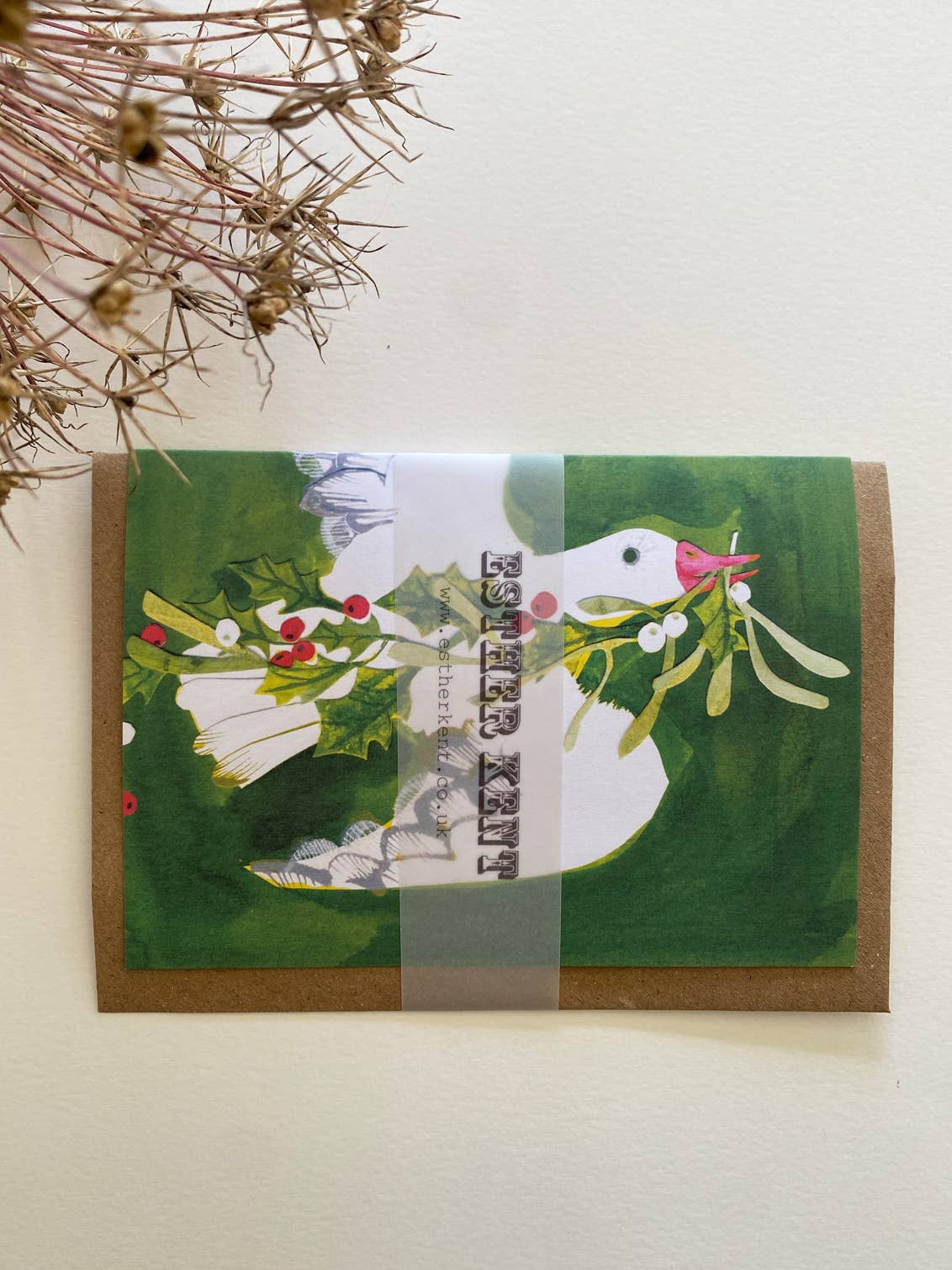 Esther Kent Design - Wholesale Christmas Card - Christmas Goose Mantelpiece Card3