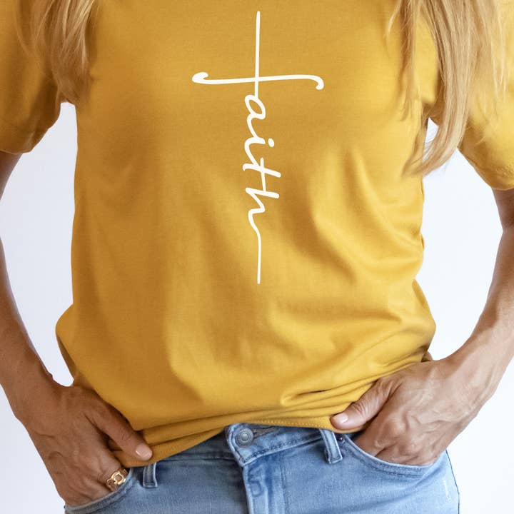 Faith Christian T-shirt voor het lenteseizoen voor Pasen voor wholesale door Kissed Apparel