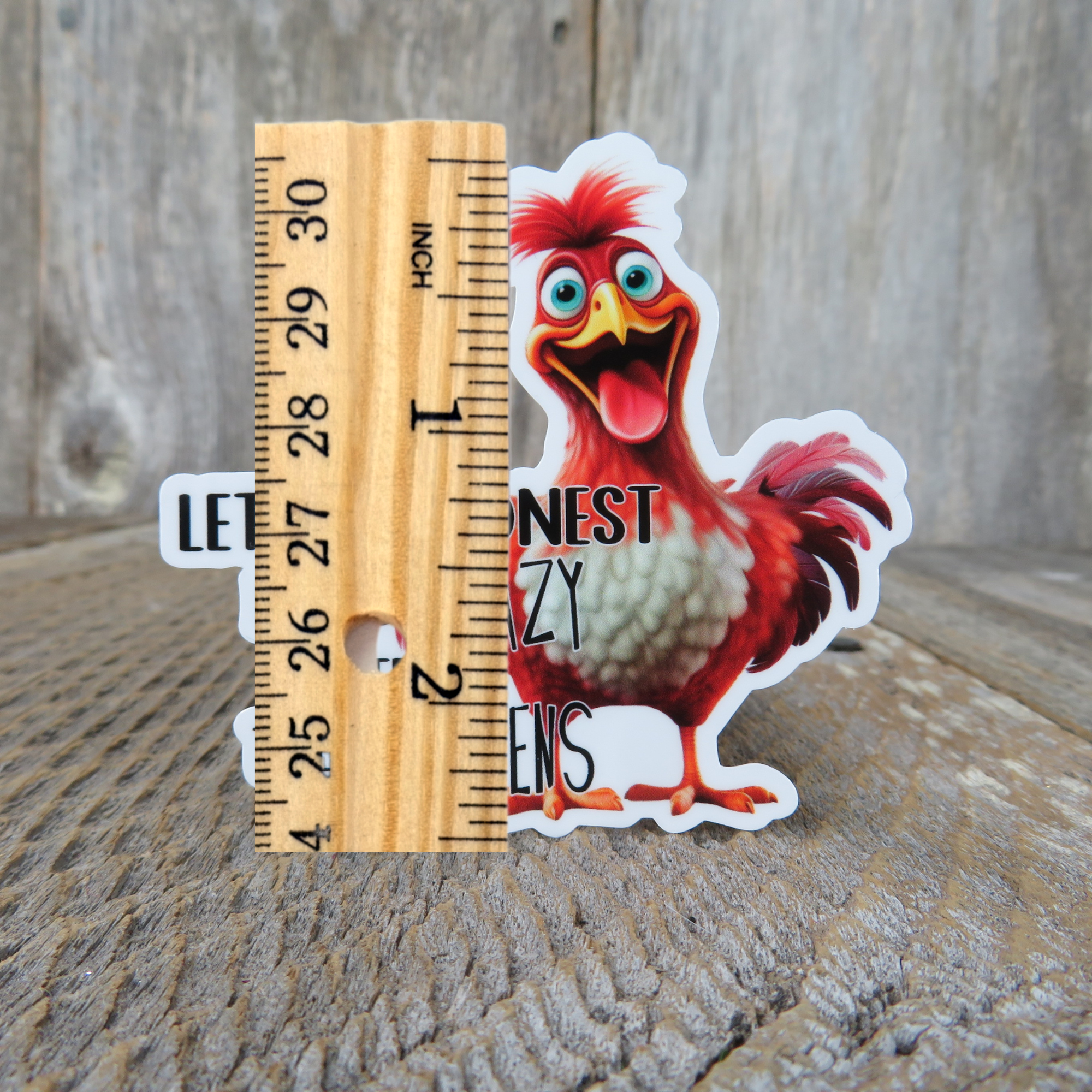 Kirk's Krafts - Wholesale Sticker - Let's Be Honest, I was Crazy Before the Chickens Sticker Farmer Urban1