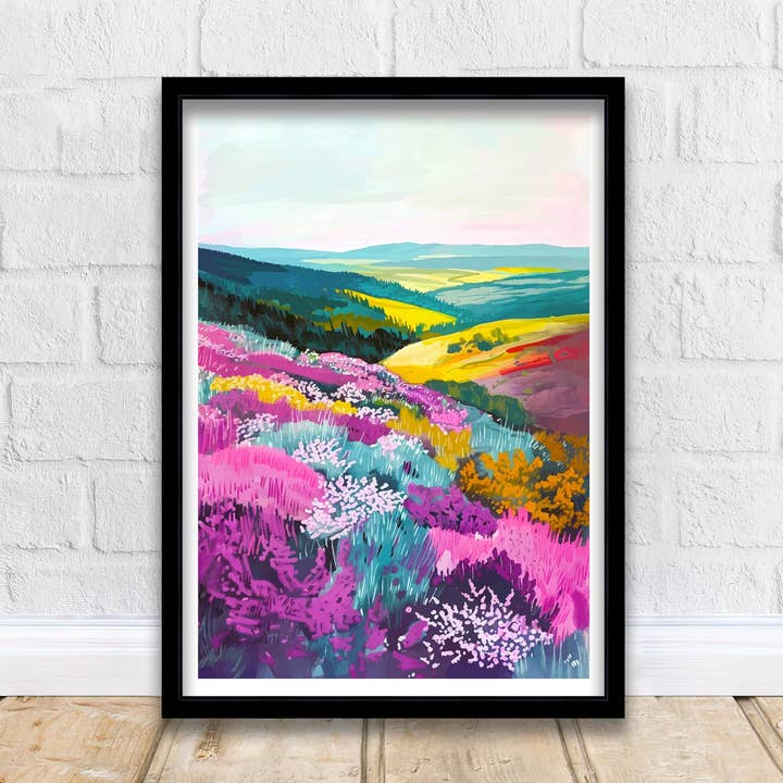 Quantock Hills Somerset Travel Poster for wholesale by InkNPrintz