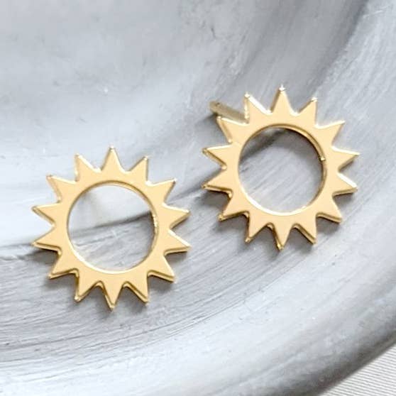 Sun Studs Øreringe Guld/Sølv for engroshandel hos Shany Design Studio