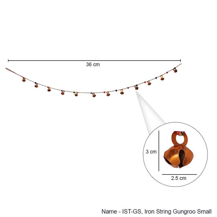 Iron Bell String "Ghungroo" small for wholesale by Vrinda