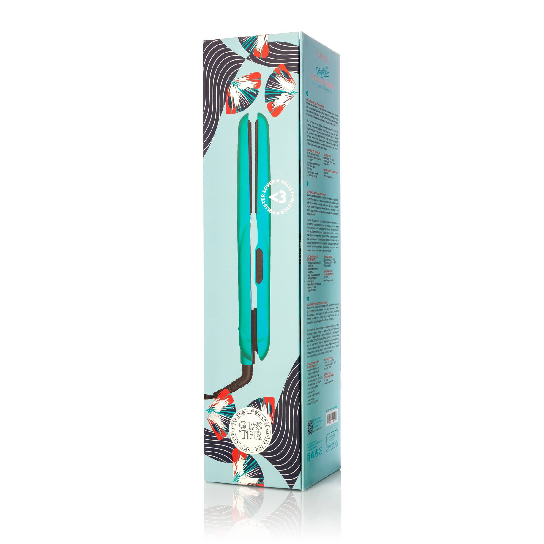 Glister - Wholesale Straightener/Flat Iron - Glister 1.25" Digital Tourmaline Flat Iron Purple w/ Display11