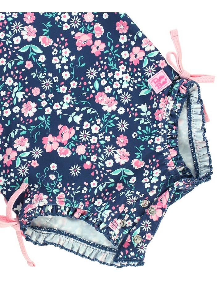 RuffleButts + RuggedButts - Wholesale Rashguard - Baby - Baby Girls Moonlit Meadow Long Sleeve One Piece Rash Guard Swimsuit with Signature Rear Ruffles
5