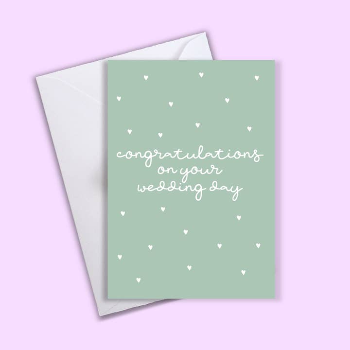 Félicitations pour le jour de votre mariage - Carte de mariage pour la vente par Danni Boden Designs