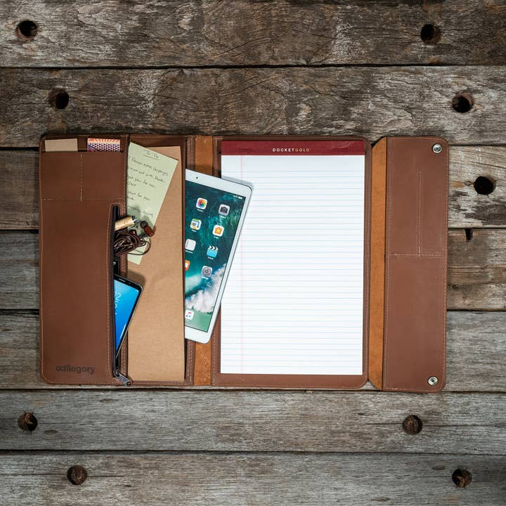 Allegory Handcrafted Goods - Wholesale Laptop/Tablet Case - Unisex - Walker Legal Portfolio | Leather Padfolio & Laptop Case for Legal Pads1
