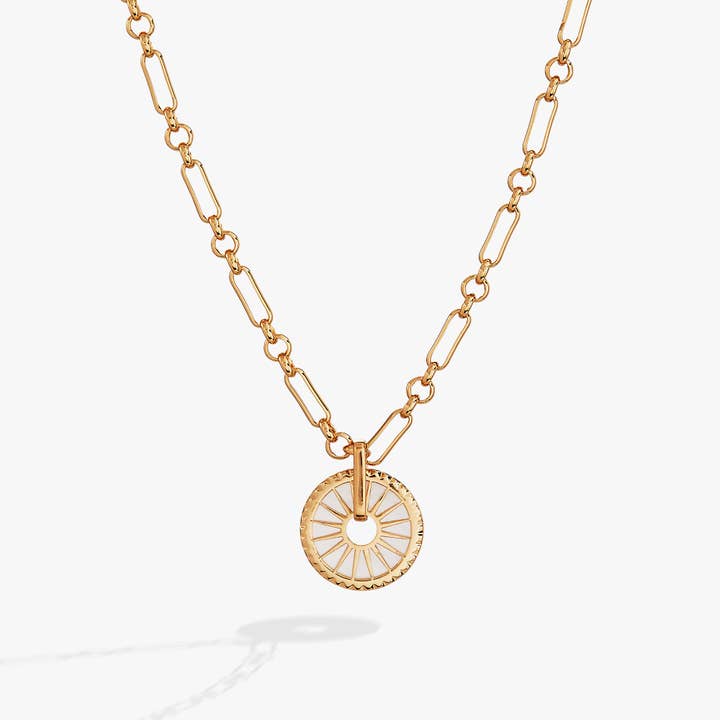 Mother of Pearl Starburst Toggle Necklace for wholesale by Alex and Ani