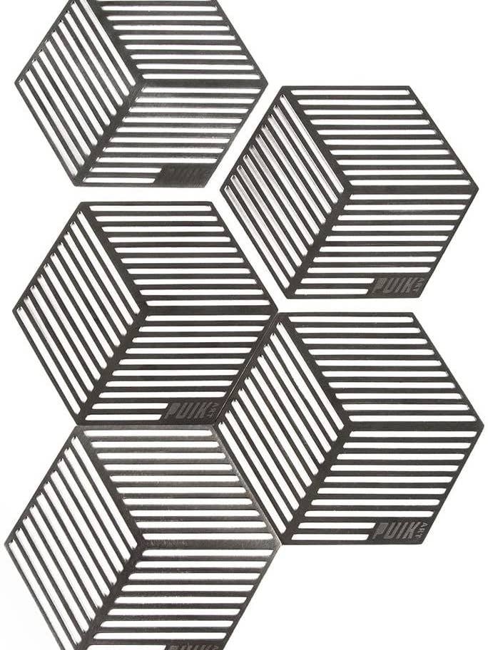 Seco Stainless Steel Coasters - Set of 5 for wholesale by Puik Art