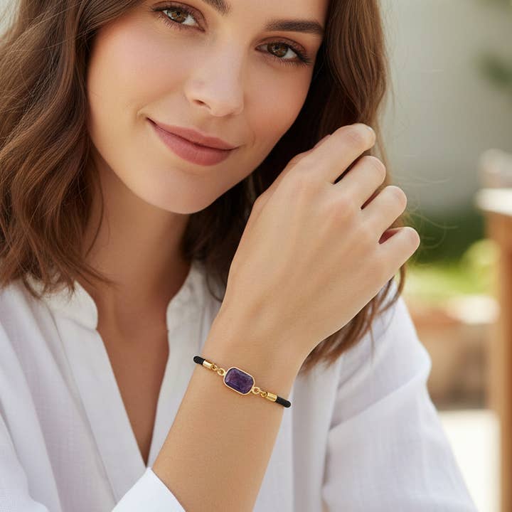 Rektangulära Fasetterade Medaljongarmband för wholesale av Artisans de Madagascar