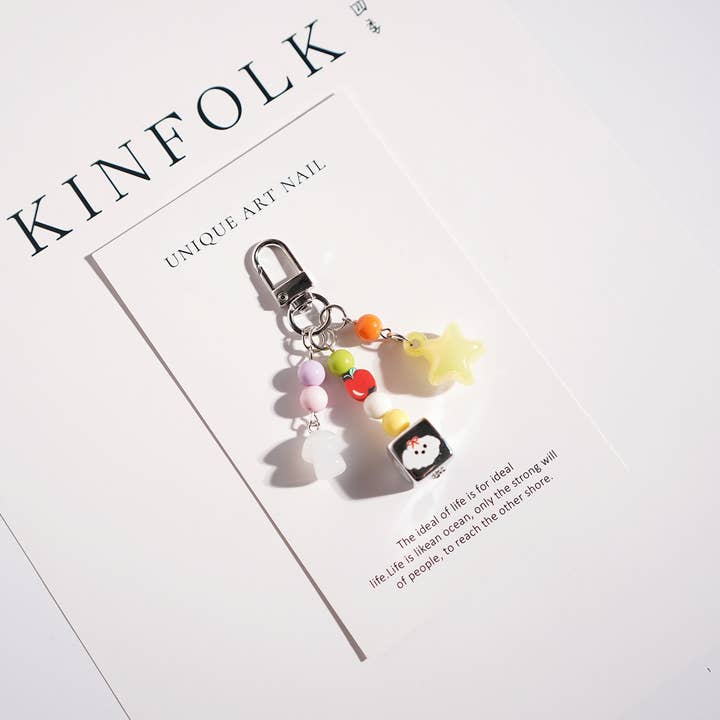 MKS America - Wholesale Keychain - Women's - Kawaii Beaded Keychain Colorful Cartoon Bag Charm Gift4