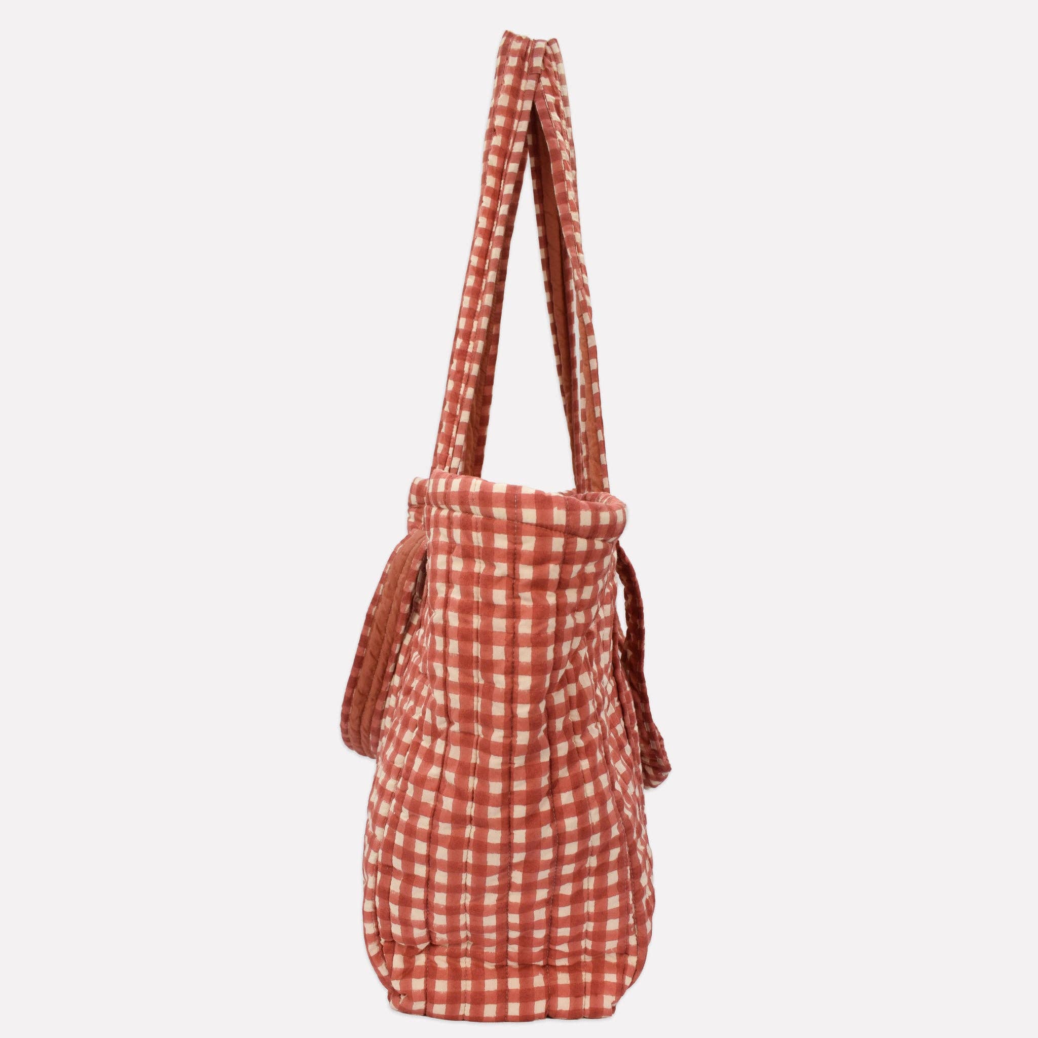 YONDER. – wholesale Tote bag – Women's – Quilted Carry All | Gingham | Ginger1