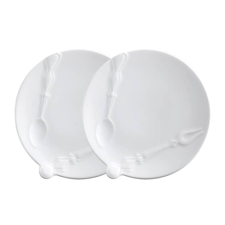 Besteck - Set aus zwei 7-Zoll-Tellern für den Großhandel von Twig NY