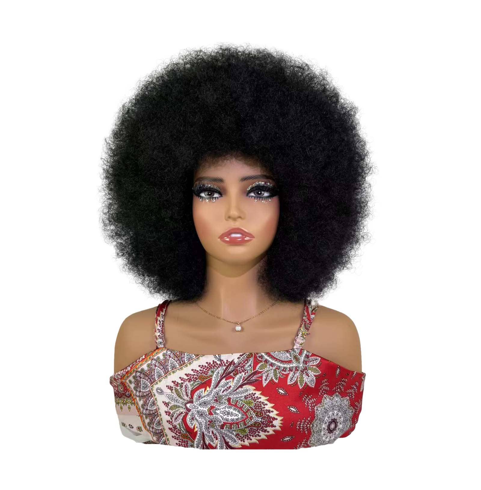AK Brand - Wholesale Wig/Hair Piece - Large Curly Afro Synthetic Wig with Natural Volume0