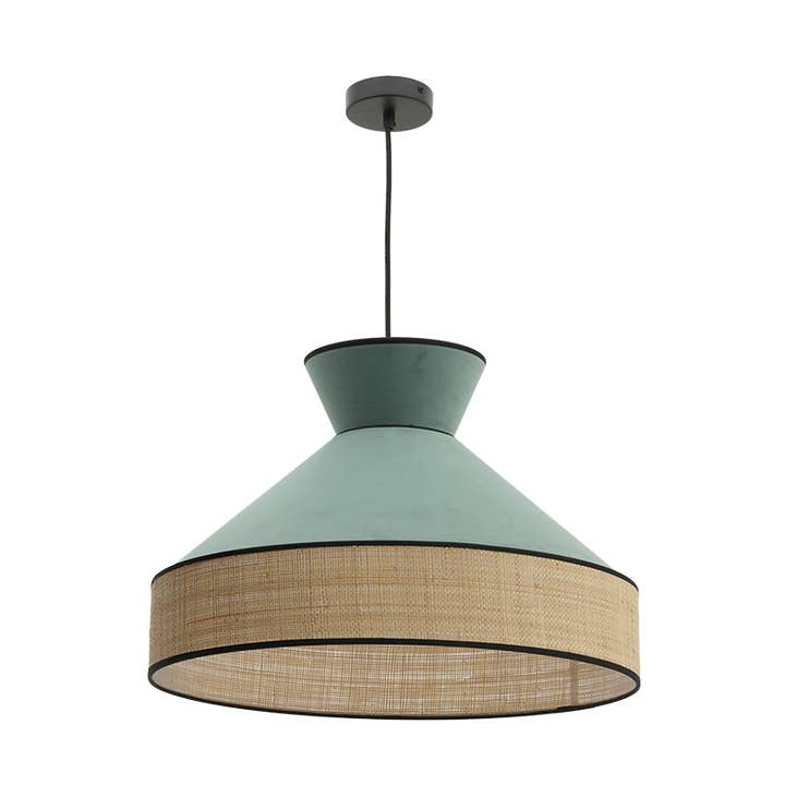 GATSBY loftslampe D52 cm i velour og rattan for engroshandel hos SEYNAVE