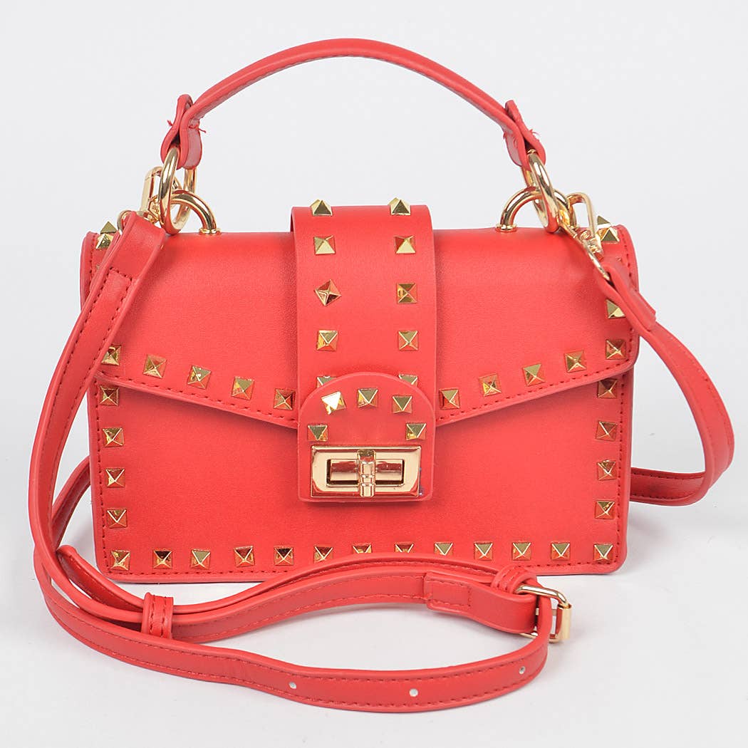 3AM BY H&D ACCESSORIES - Wholesale Top Handle Bag - Women's - Studded Top Handle Clutch13