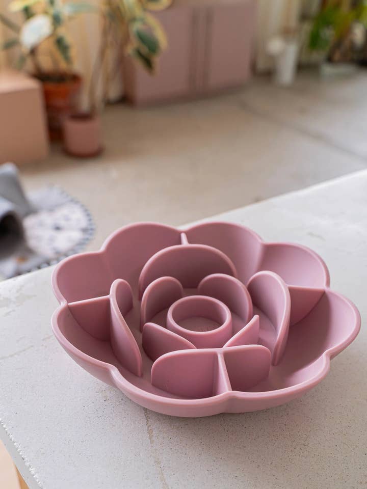 Blush Pink Flower Slow Feeder for wholesale by dexypaws