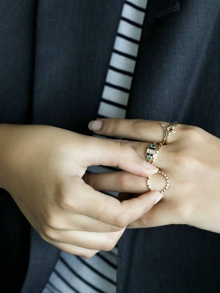 Quinate Diamond Band for wholesale by The Jewelz