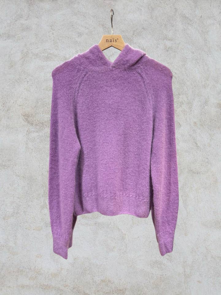 NAÏS PARIS - Wholesale Knit Sweater - Women's - Hoodie-style sweater in kid mohair and merino wool15