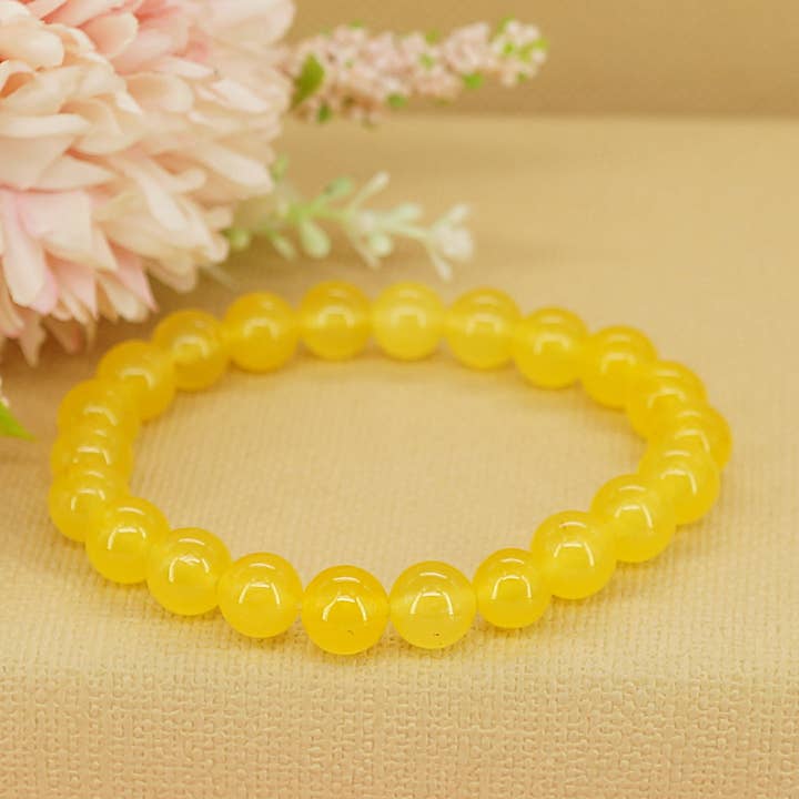 Yellow Jade Bracelet - 6 Pcs for wholesale by Gypsy Soul