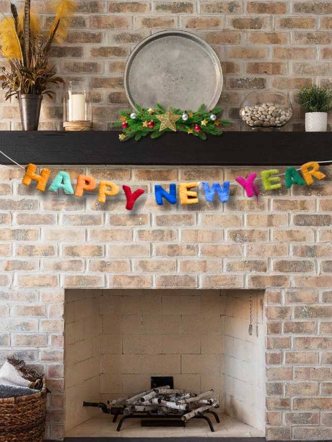 Felt Happy New Year Garland for wholesale by Ganesh Himal Trading