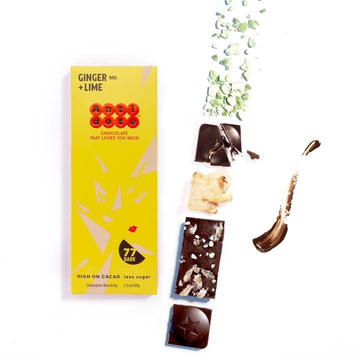 Antidote Chocolate ALETHEIA: GINGER + LIME for wholesale by Antidote Chocolate