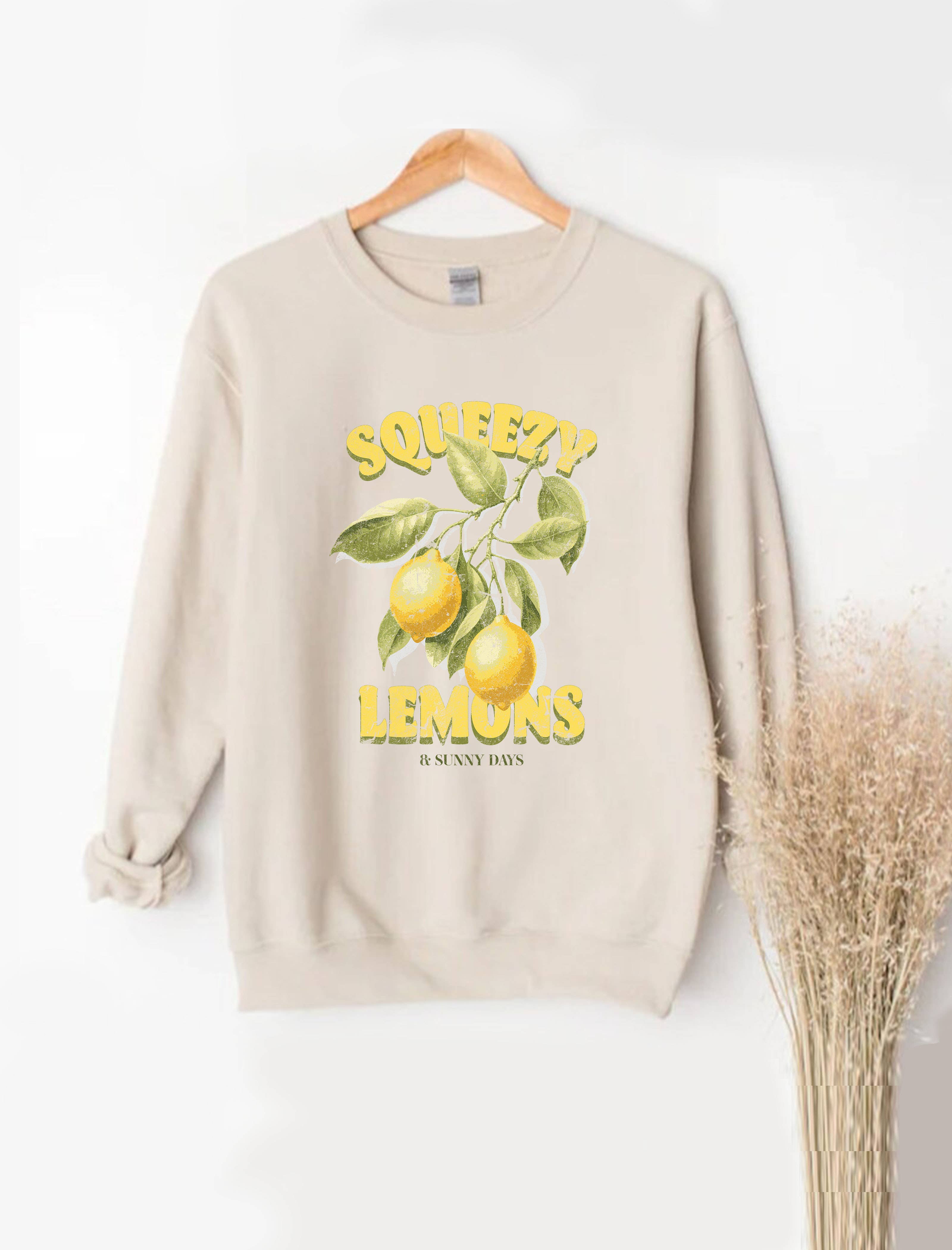 PINK NABI - Wholesale Graphic Sweatshirt - Women's - Graphic sweatshirt - Squeezy Lemons and sunny days3