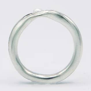 Bague Caprice argent perle pour la vente par Morgan Lou