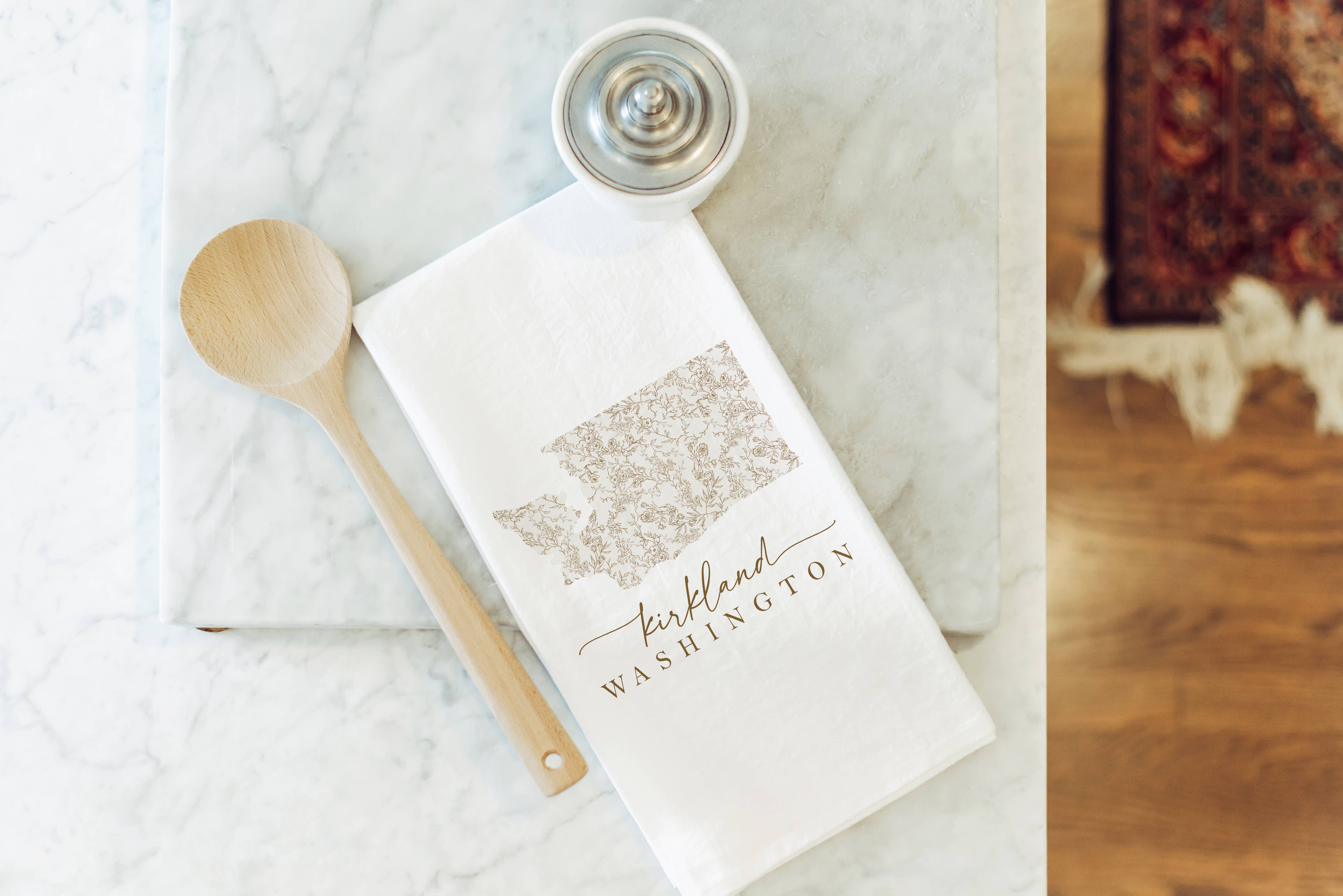 Porter Lane Home - Wholesale Tea Towel - Vintage Floral State Custom Tea Towel1