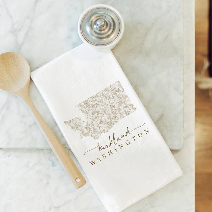 Porter Lane Home - Wholesale Tea Towel - Vintage Floral State Custom Tea Towel1