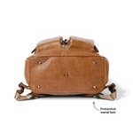 OiOi – bolsa para fraldas - Bebé por atacado – Mochila Signature Falpy - Pele Vegan Tan7