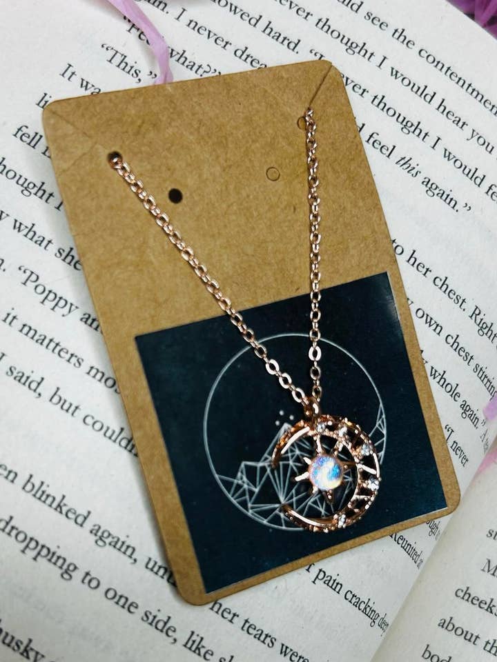 star & moon acotar necklace for wholesale by TheBookShack