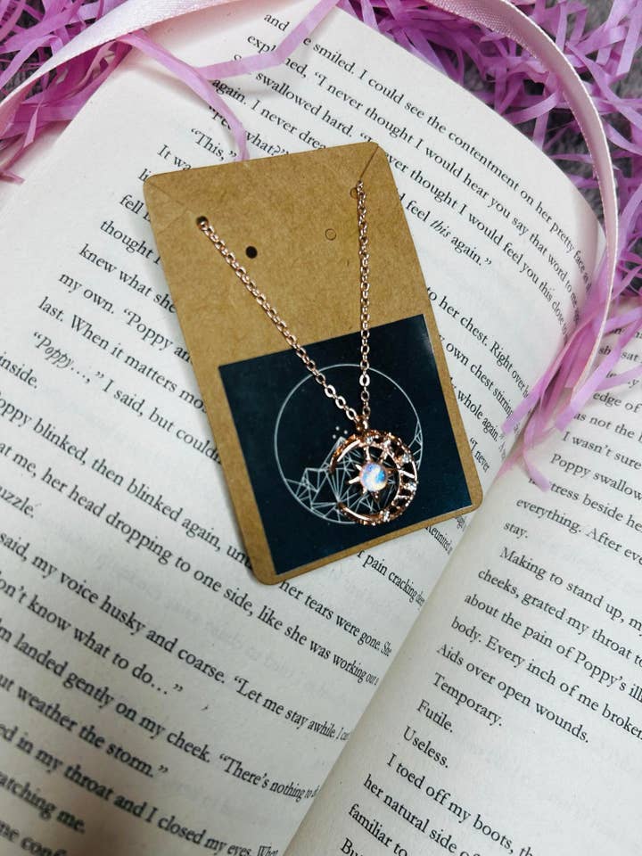 star & moon acotar necklace for wholesale by TheBookShack
