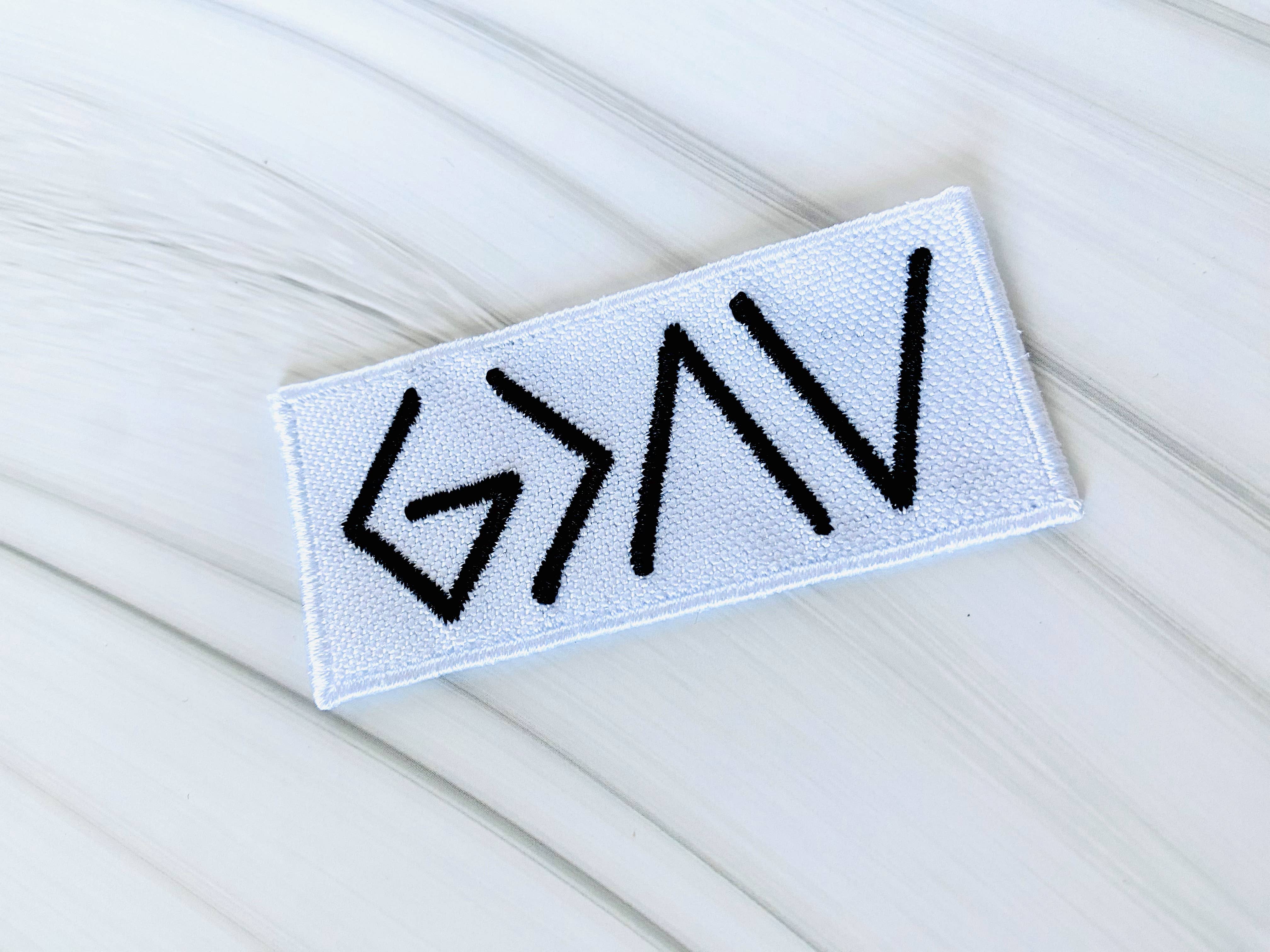R & R Stitched - Wholesale Patch - God is greater hat patch2