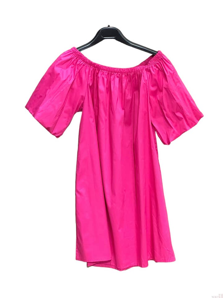 Cotton boat neck short dress for wholesale by Moonsun