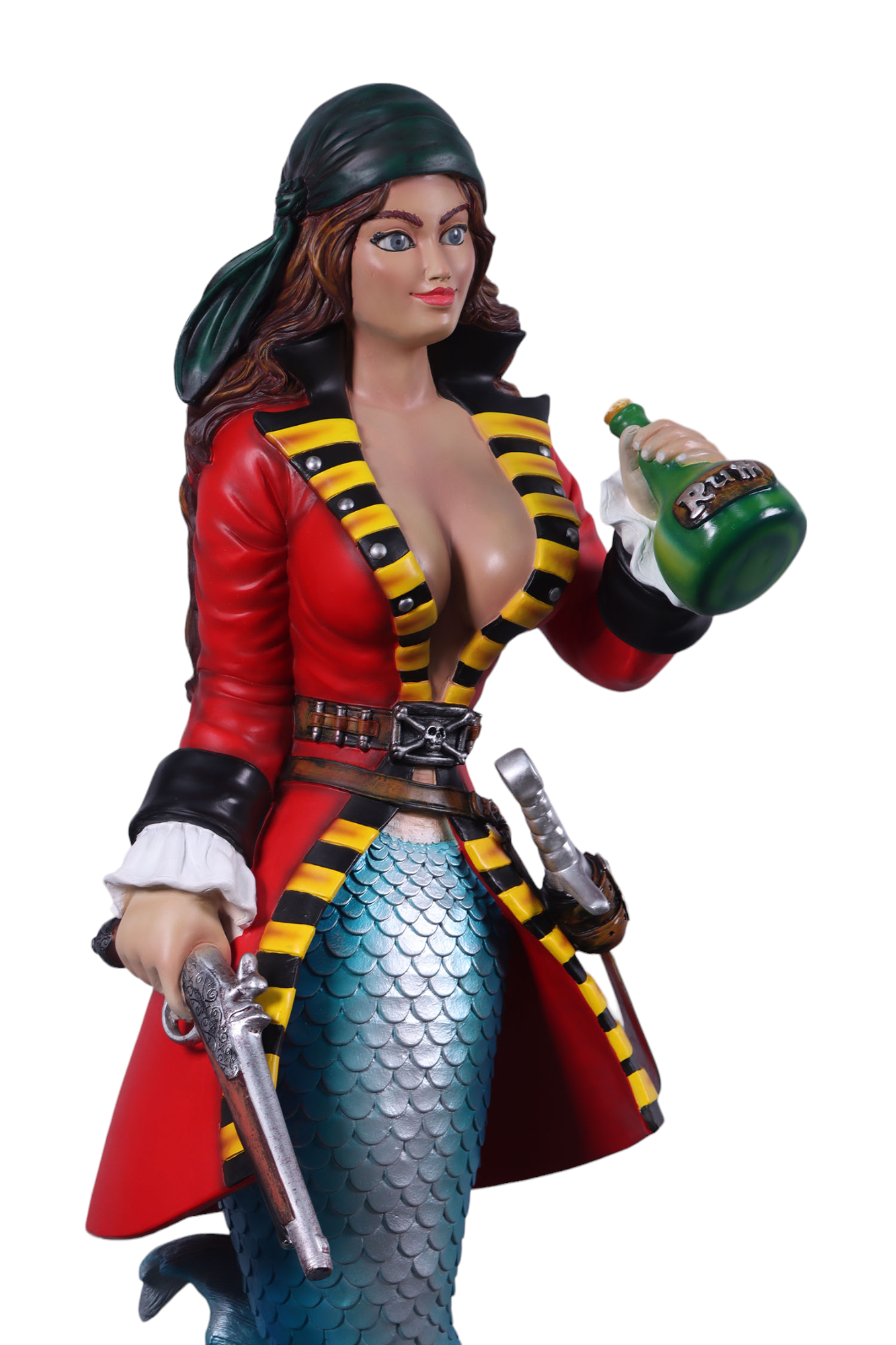 Nautical Tropical Imports - Wholesale Sculpture - Sassea The Renegade Mermaid Pirate Sculpture 5ft Tall 1