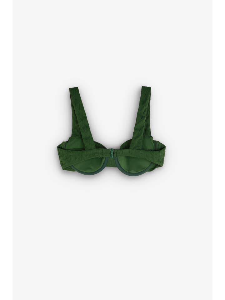 Robin - Wholesale Swim Top - Women's - Green Balconette Bikini Top3