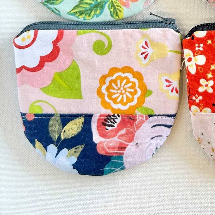edeenut - Wholesale Coin Purse - Women's - Eco fabric scrap Mix. ROUND ZIPPER BAG Coin Purse Wallet2