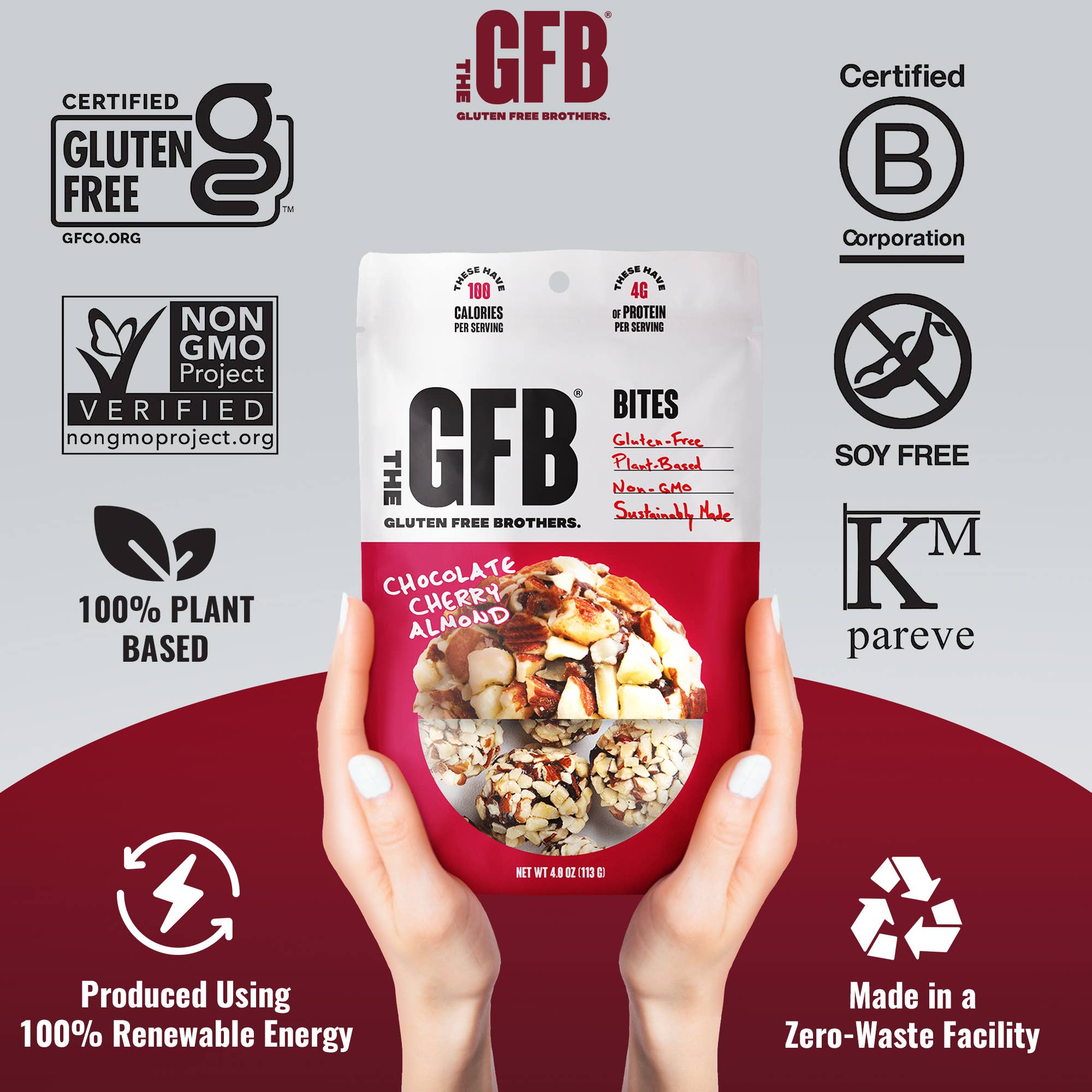 The GFB - Wholesale Snack Bar - Chocolate Cherry Almond Gluten Free Protein Bites5