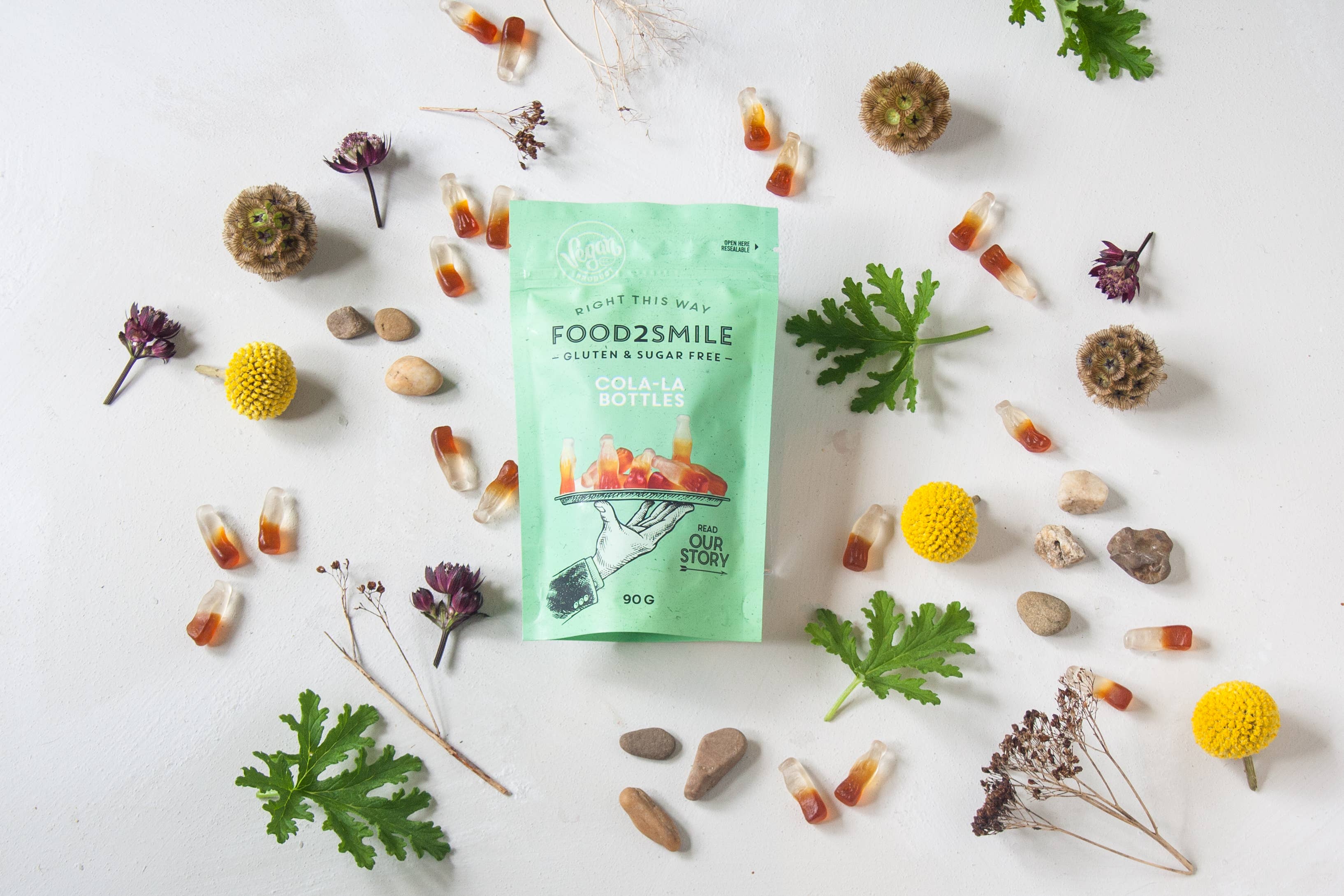 Food2Smile - Wholesale Gummy - Sugar-free cola candies | Cola-la Bottles 8x90 gram1