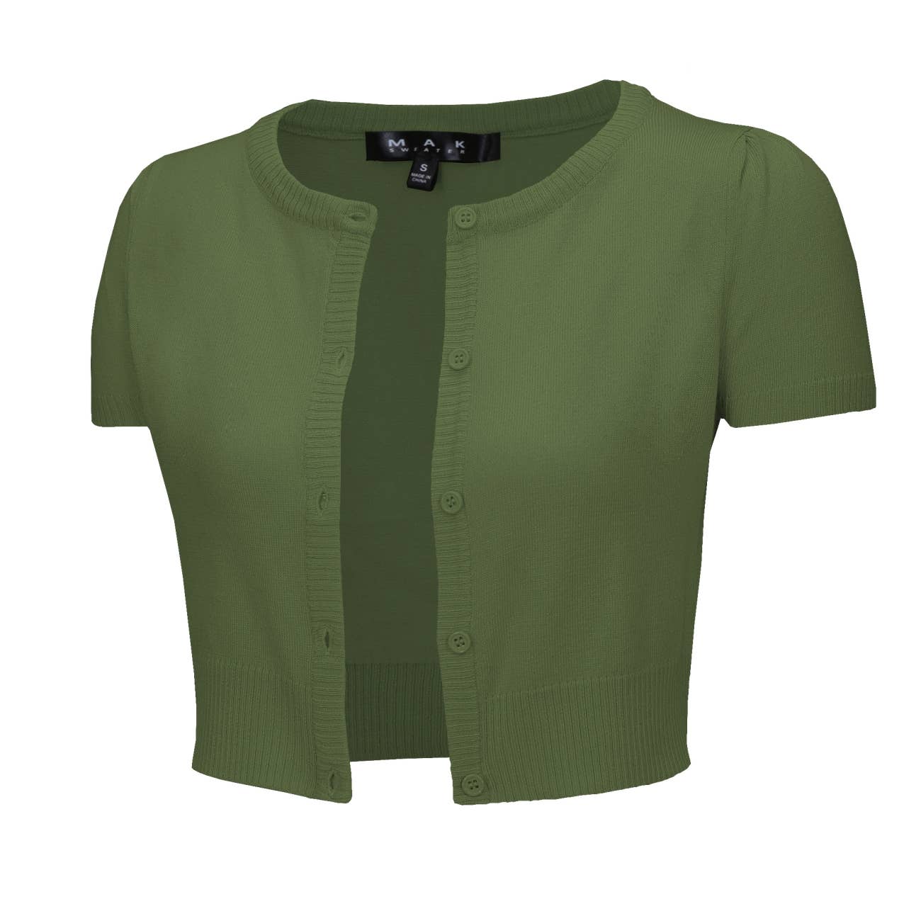 Mak - Vente Cardigan – femme - Cardigan court à col rond à manches courtes CB053636