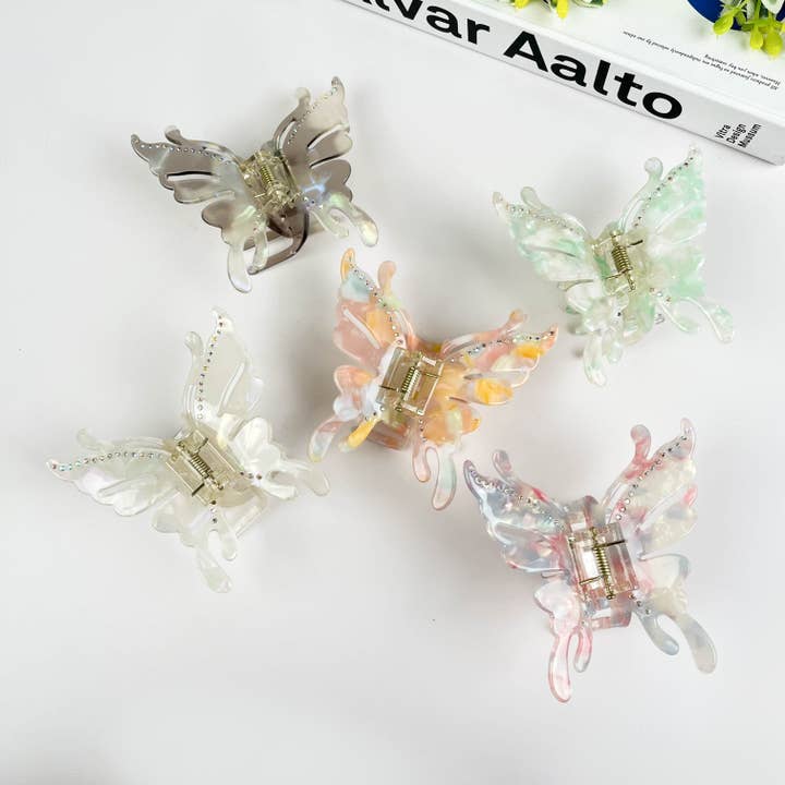 Colorful Acetate Butterfly Hair Clip for wholesale by TheDivaSoap