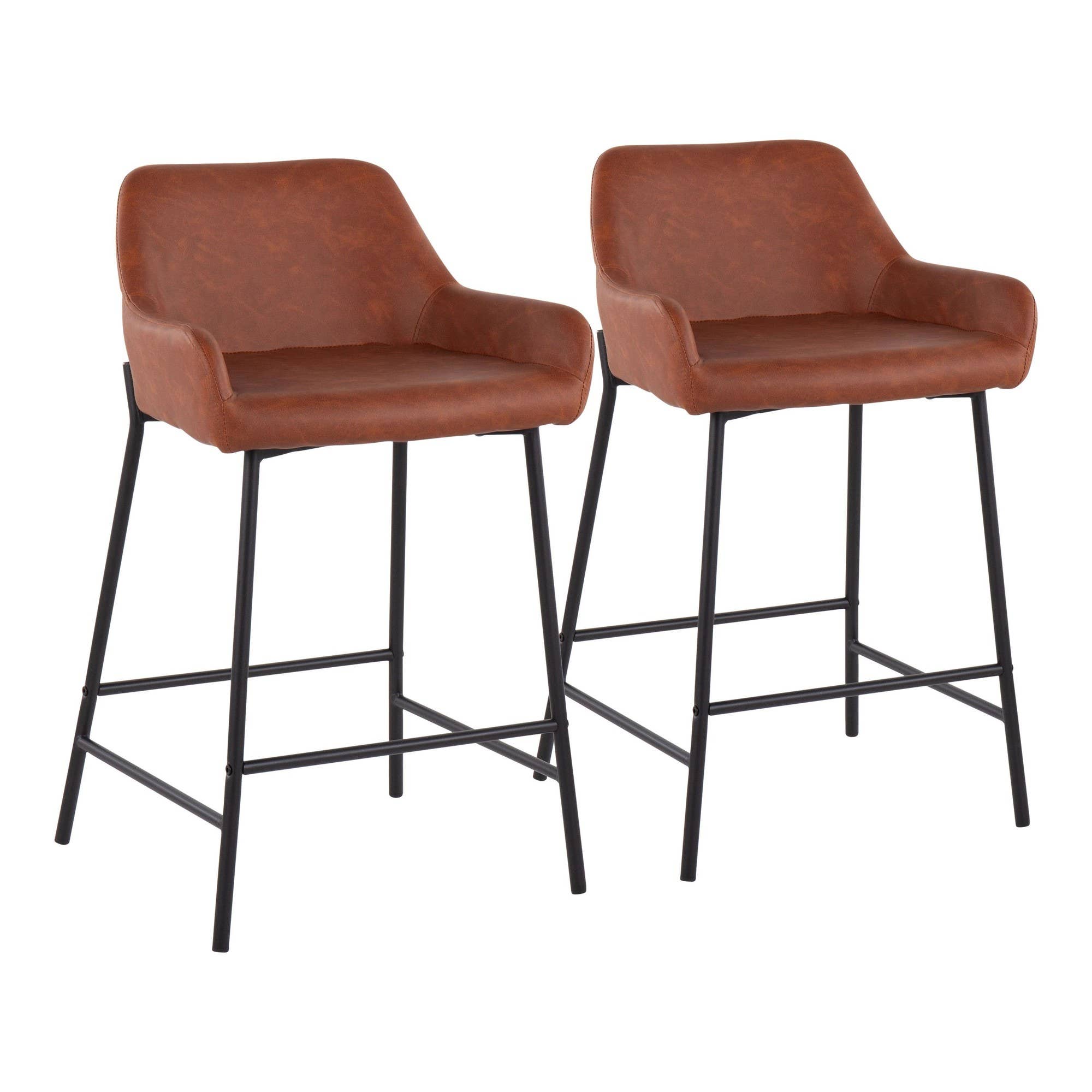 LumiSource and Grandview Gallery - Wholesale Stool - Daniella 24" Fixed-Height Counter Stool BK - Set of 20