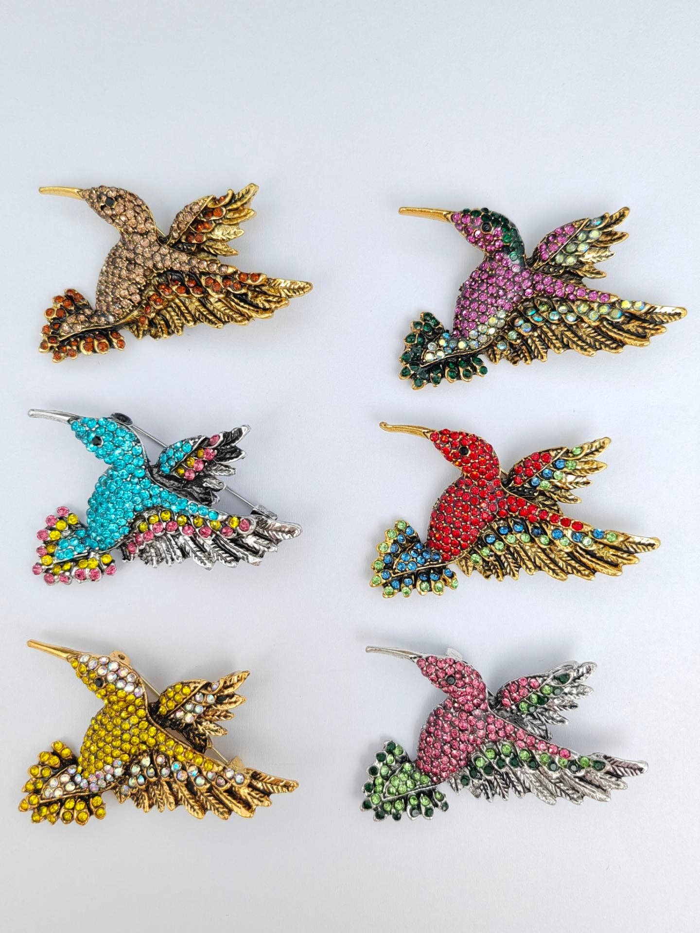 Mio Queena - Wholesale Brooch - Multi-color Rhinestone Hummingbird Brooch5