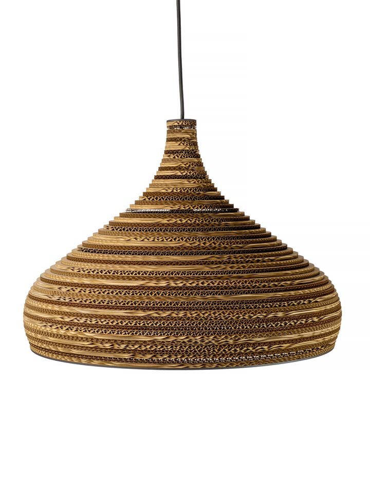 Kartonnen hanglamp CONE XL voor wholesale door SOOA