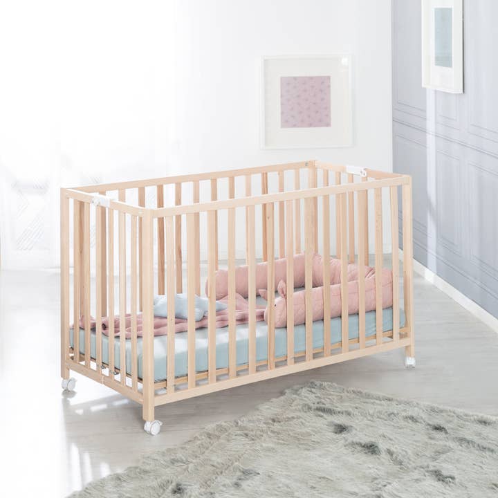 roba kids – wholesale Bed – Child & Baby – ROBA folding bed 'Fold Up', 60 x 120 cm, organic beech4