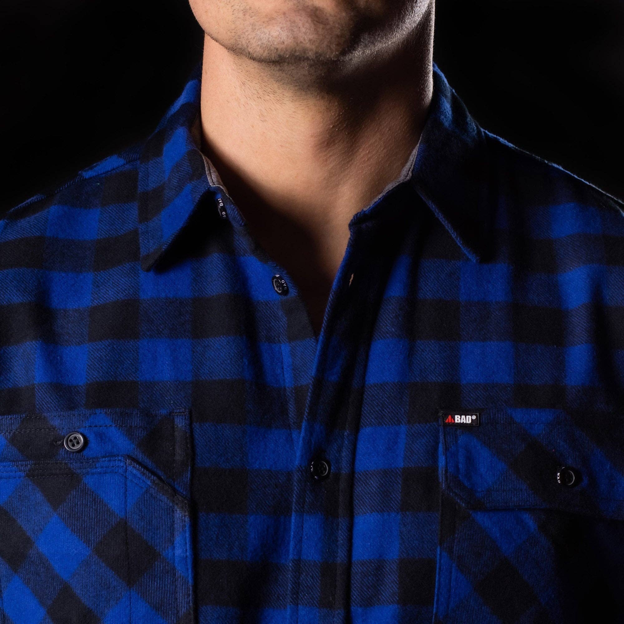 BAD WORKWEAR - Wholesale Button Down Shirt - Men's - BAD® FLANNELETTE CHECK L/S SHIRT10