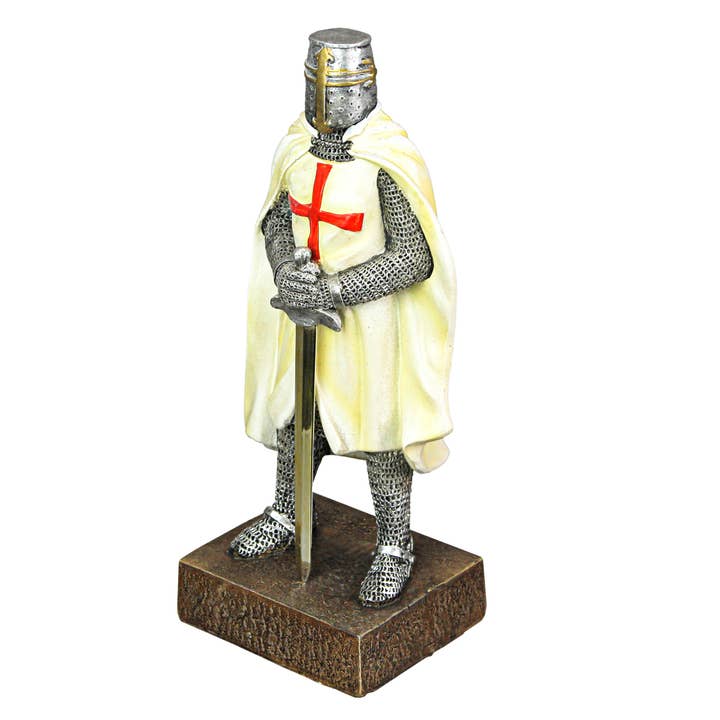 Zeckos - Wholesale Decorative Figurine - Medieval Templar Knight in Battle Armor Statue Figurine1