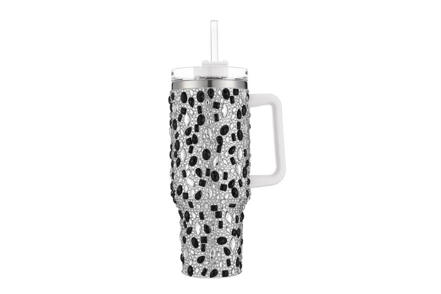 Nima Accessories Inc - Wholesale Insulated Mug/Tumbler - Blinged Fashionable 40 oz Tumbler Cup with Handle 0