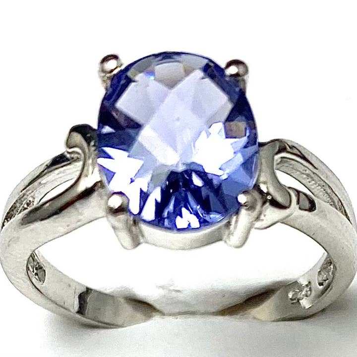 Anillo de plata de ley con helenita ovalada R500P Mt St Helens para venta al por mayor de Twan Kee Jewelry